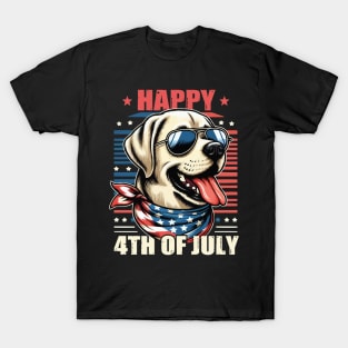 USA Happy 4th of July Patriotic American Labrador Retriever T-Shirt